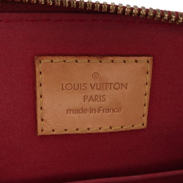 Pre-owned Louis Vuitton Monogram Vernis Alma BB Red