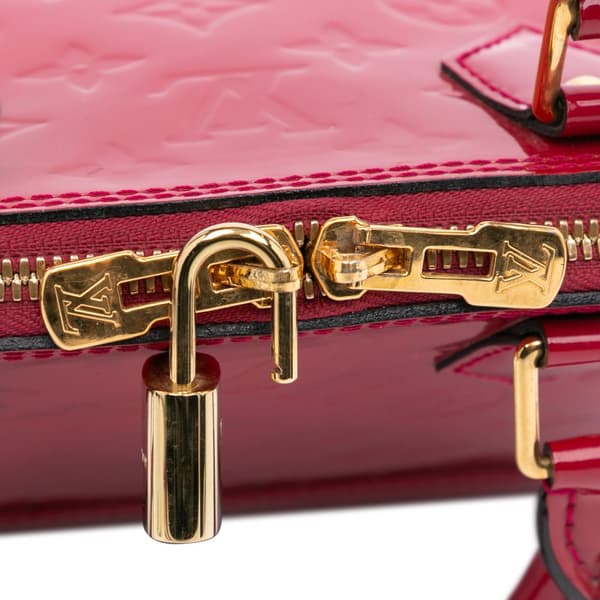 Pre-owned Louis Vuitton Monogram Vernis Alma BB Red
