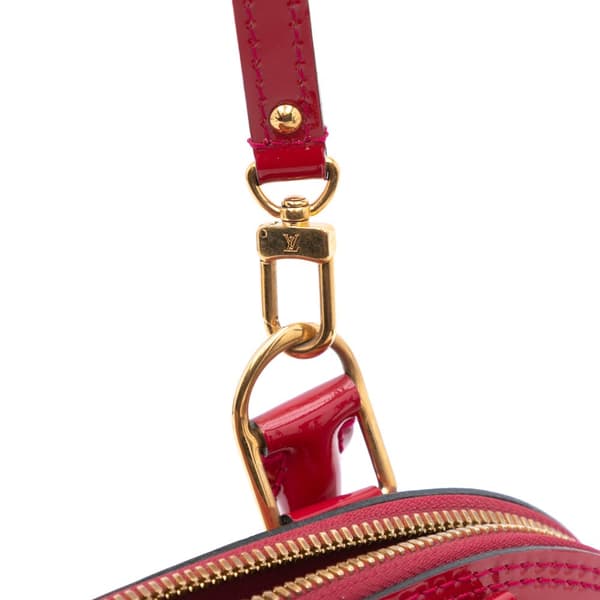 Pre-owned Louis Vuitton Monogram Vernis Alma BB Red