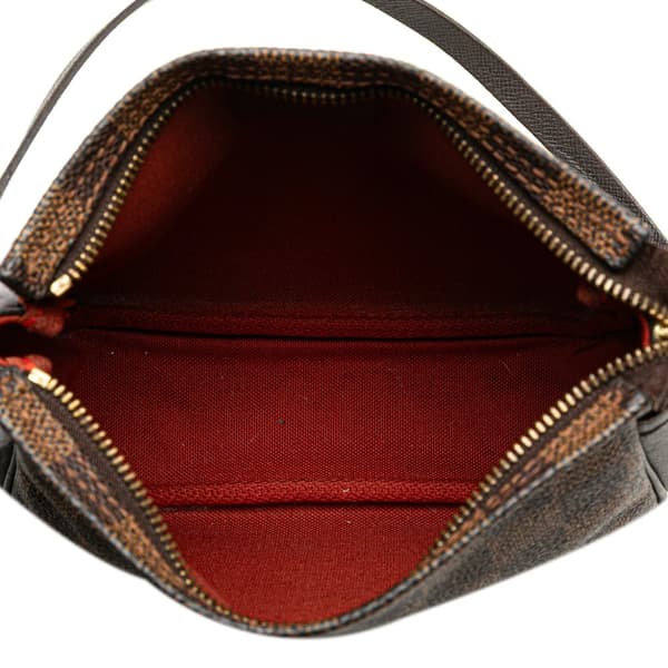Pre-owned Louis Vuitton Damier Ebene Trousse Pochette Brown