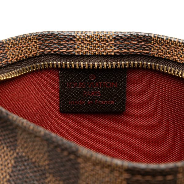 Pre-owned Louis Vuitton Damier Ebene Trousse Pochette Brown