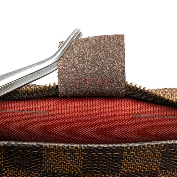 Pre-owned Louis Vuitton Damier Ebene Trousse Pochette Brown