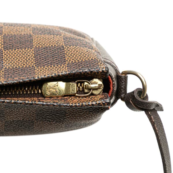 Pre-owned Louis Vuitton Damier Ebene Trousse Pochette Brown