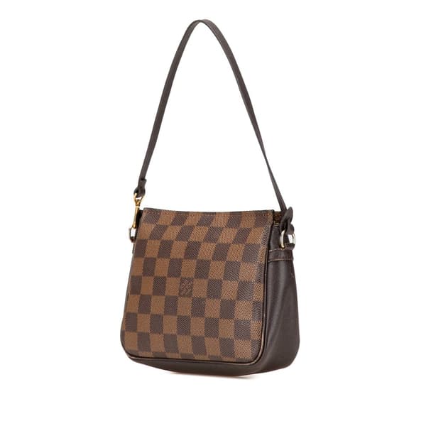 Pre-owned Louis Vuitton Damier Ebene Trousse Pochette Brown