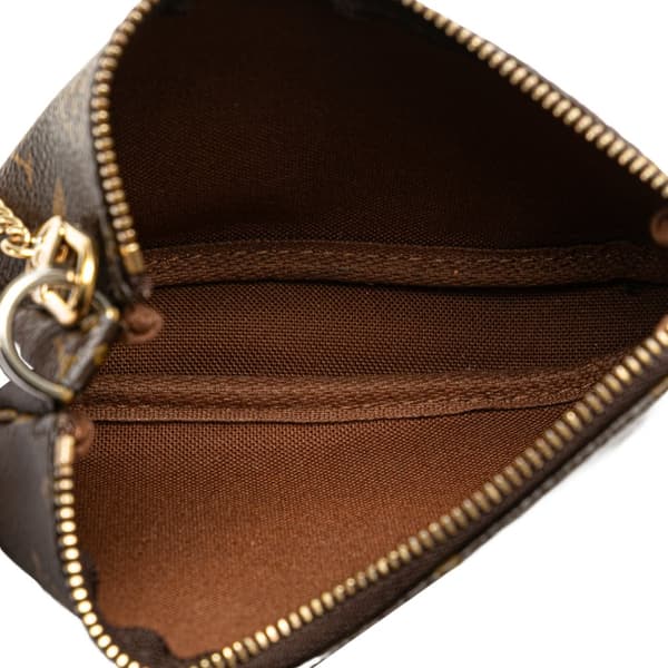 Pre-owned Louis Vuitton Monogram Mini Pochette Accessoires Brown