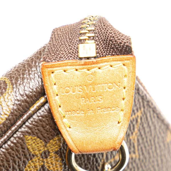 Pre-owned Louis Vuitton Monogram Mini Pochette Accessoires Brown
