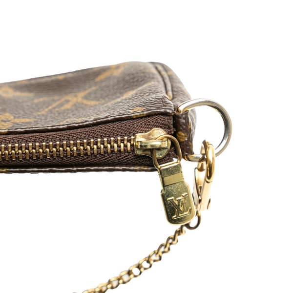 Pre-owned Louis Vuitton Monogram Mini Pochette Accessoires Brown