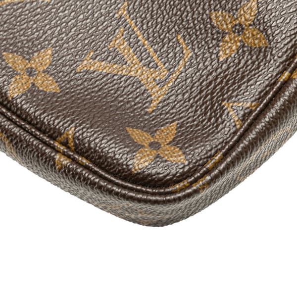 Pre-owned Louis Vuitton Monogram Mini Pochette Accessoires Brown