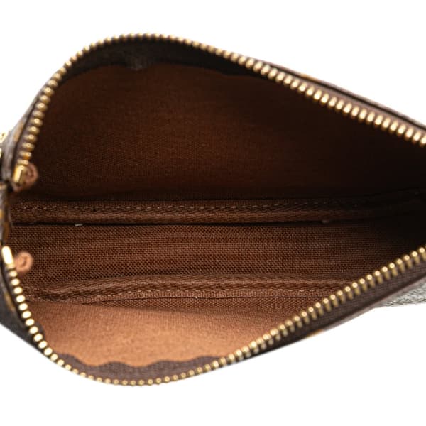 Pre-owned Louis Vuitton Monogram Mini Pochette Accessoires Brown