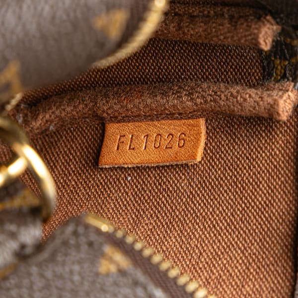 Pre-owned Louis Vuitton Monogram Mini Pochette Accessoires Brown