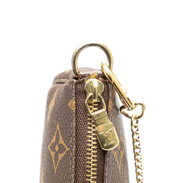 Pre-owned Louis Vuitton Monogram Mini Pochette Accessoires Brown