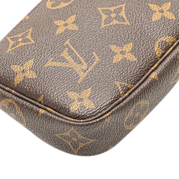 Pre-owned Louis Vuitton Monogram Mini Pochette Accessoires Brown