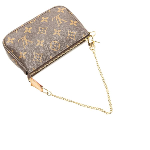 Pre-owned Louis Vuitton Monogram Mini Pochette Accessoires Brown