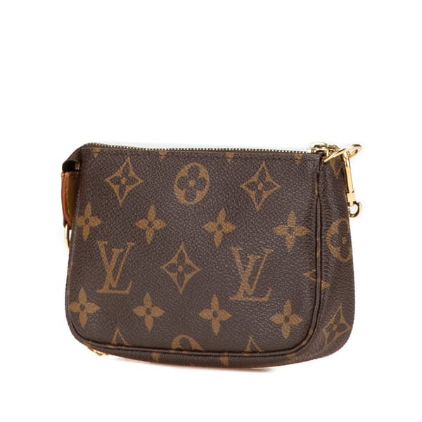 Pre-owned Louis Vuitton Monogram Mini Pochette Accessoires Brown