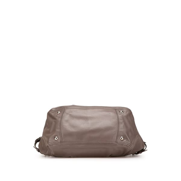 Pre-owned Prada Soft Calf Satchel Brown