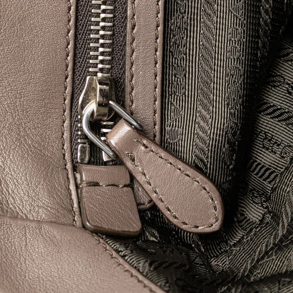 Pre-owned Prada Soft Calf Satchel Brown