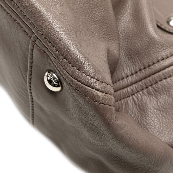 Pre-owned Prada Soft Calf Satchel Brown