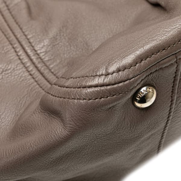 Pre-owned Prada Soft Calf Satchel Brown
