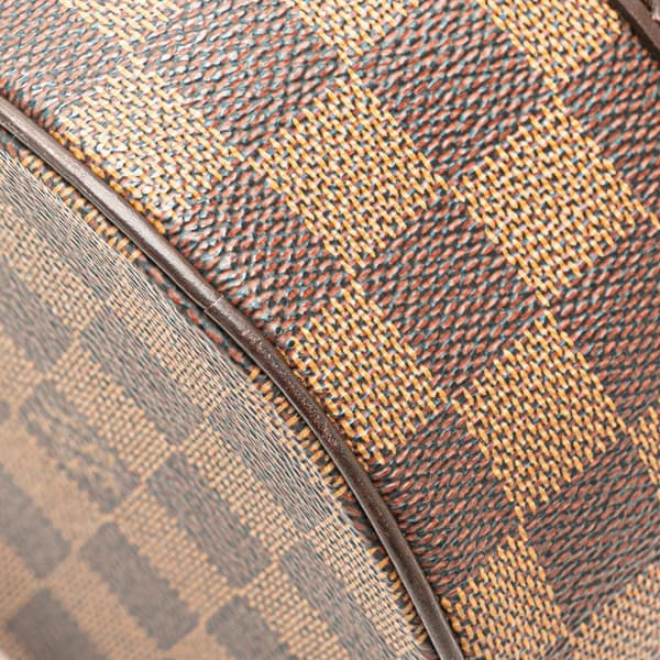 Pre-owned Louis Vuitton Damier Ebene Papillon 26 Brown