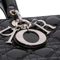 Miniatyrbild 8 av 10: Pre-owned Dior Large Patent Cannage Lady Dior Black
