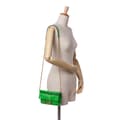 Miniatyrbillede 9 af 10: Pre-owned Fendi Mini Zucca Embossed Leather Baguette Satchel Green