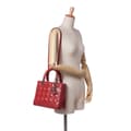 Miniatyrbild 9 av 10: Pre-owned Dior Medium Patent Cannage Lady Dior Red