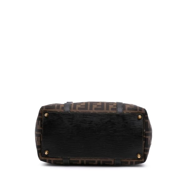 Pre-owned Fendi Zucca Canvas Satchel Brown