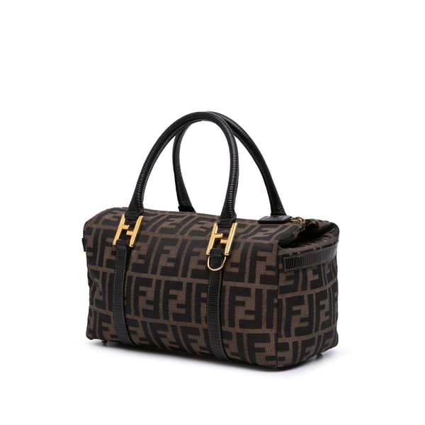 Pre-owned Fendi Zucca Canvas Satchel Brown