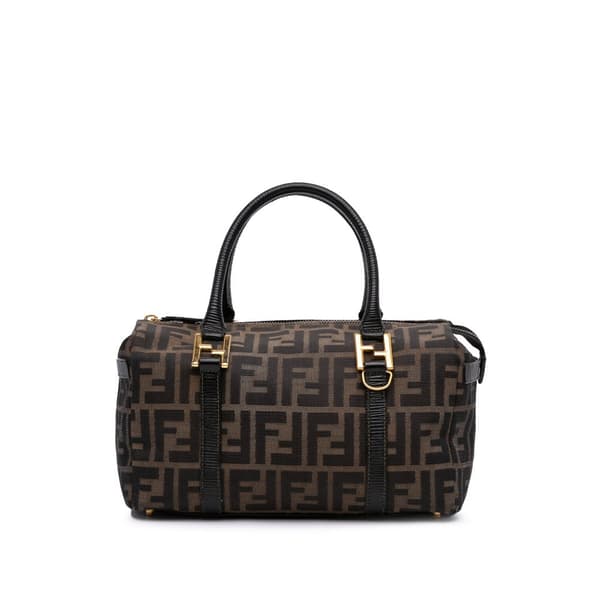 Pre-owned Fendi Zucca Canvas Satchel Brown