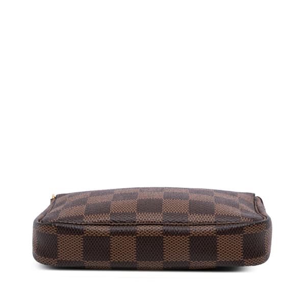 Pre-owned Louis Vuitton Damier Ebene Mini Pochette Accessoires Brown