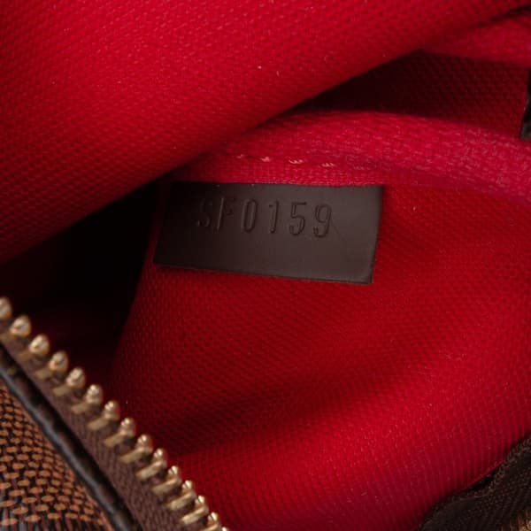 Pre-owned Louis Vuitton Damier Ebene Mini Pochette Accessoires Brown