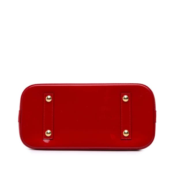 Pre-owned Louis Vuitton Monogram Vernis Alma PM Red