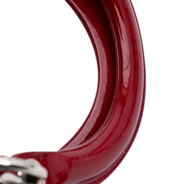 Pre-owned Dior Medium Patent Cannage Lady Dior Red