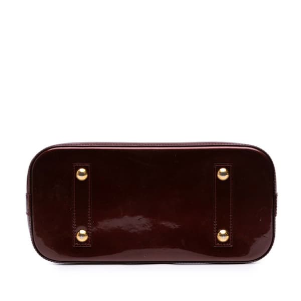 Pre-owned Louis Vuitton Monogram Vernis Alma PM Red