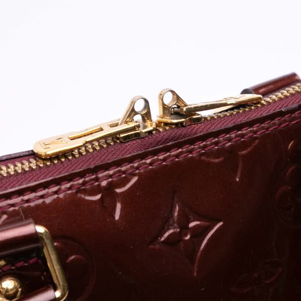 Pre-owned Louis Vuitton Monogram Vernis Alma PM Red