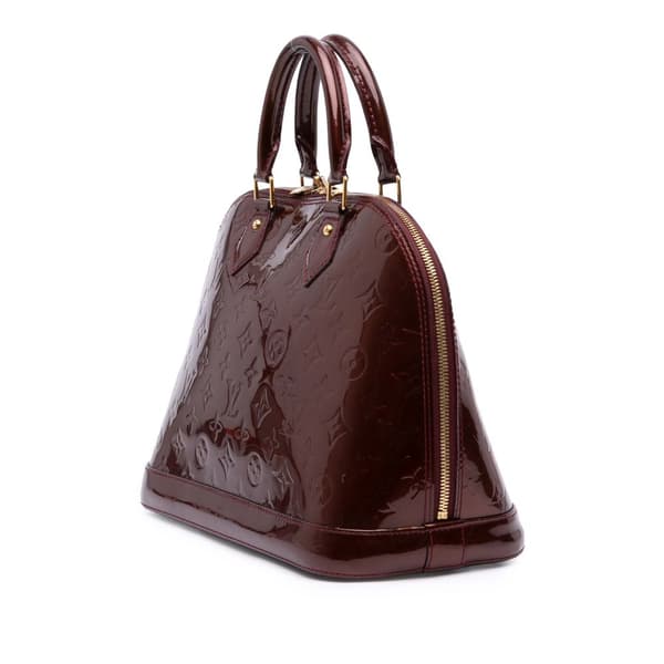 Pre-owned Louis Vuitton Monogram Vernis Alma PM Red