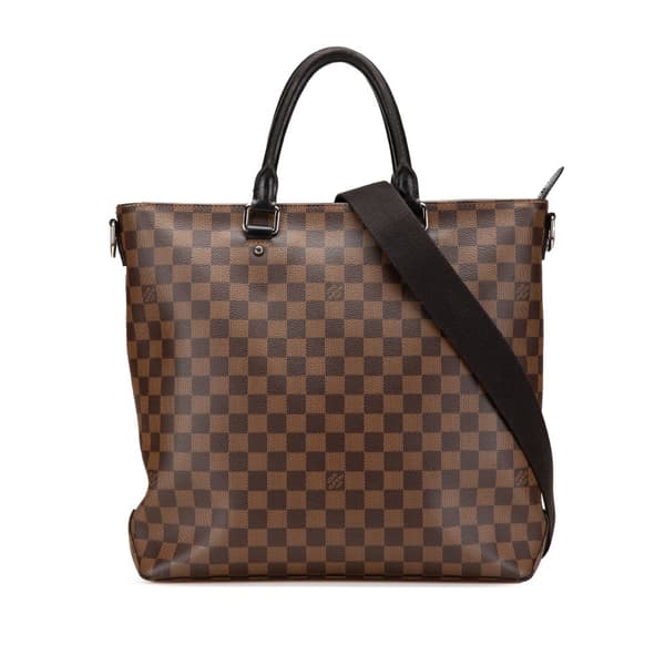 Pre-owned Louis Vuitton Damier Ebene Jake Tote Brown