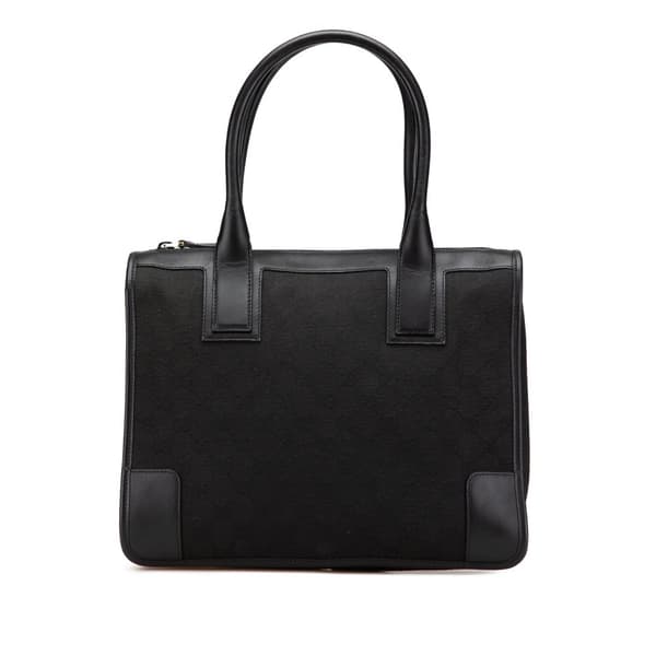 Pre-owned Gucci GG Canvas Handbag Black