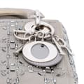 Miniatyrbild 7 av 10: Pre-owned Dior Mini Satin Cannage Strass Crystal Embellished Lady Dior Gray