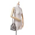 Miniatyrbild 10 av 10: Pre-owned Dior Mini Satin Cannage Strass Crystal Embellished Lady Dior Gray