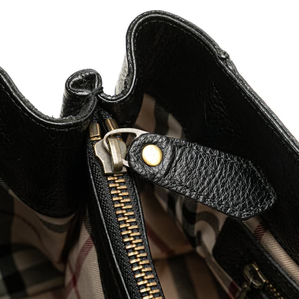 Pre-owned Burberry Leather Handbag Black