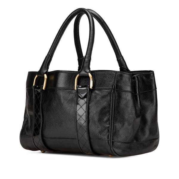 Pre-owned Burberry Leather Handbag Black