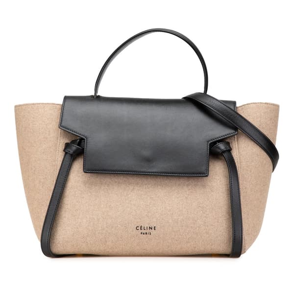 Pre-owned Celine Mini Felt Belt Bag Brown