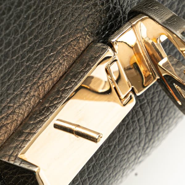 Pre-owned Gucci Small Dollar Calf Interlocking G Satchel Black