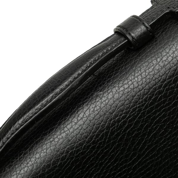 Pre-owned Gucci Small Dollar Calf Interlocking G Satchel Black