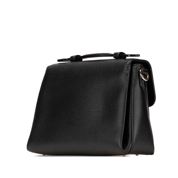 Pre-owned Gucci Small Dollar Calf Interlocking G Satchel Black