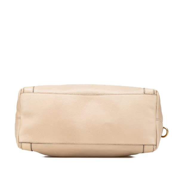 Pre-owned Gucci Medium Leather Miss GG Satchel Brown