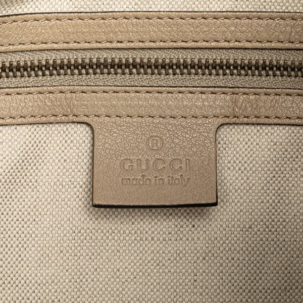 Pre-owned Gucci Medium Leather Miss GG Satchel Brown