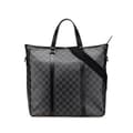 Miniatyrbild 1 av 10: Pre-owned Louis Vuitton Damier Graphite Tadao PM Black