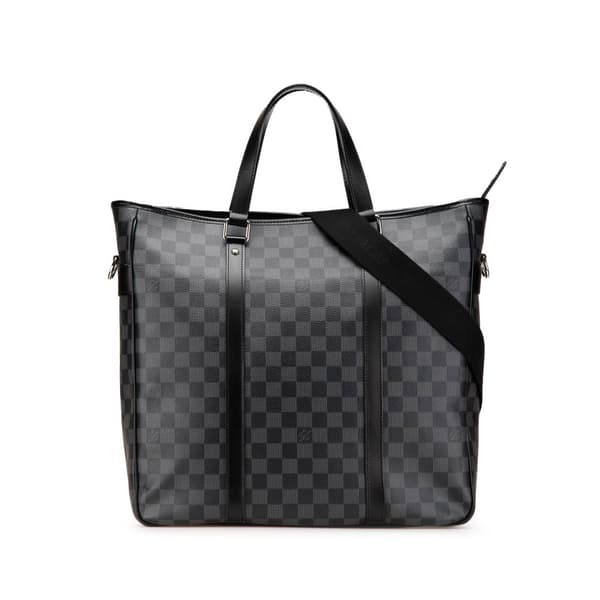 Pre-owned Louis Vuitton Damier Graphite Tadao PM Black